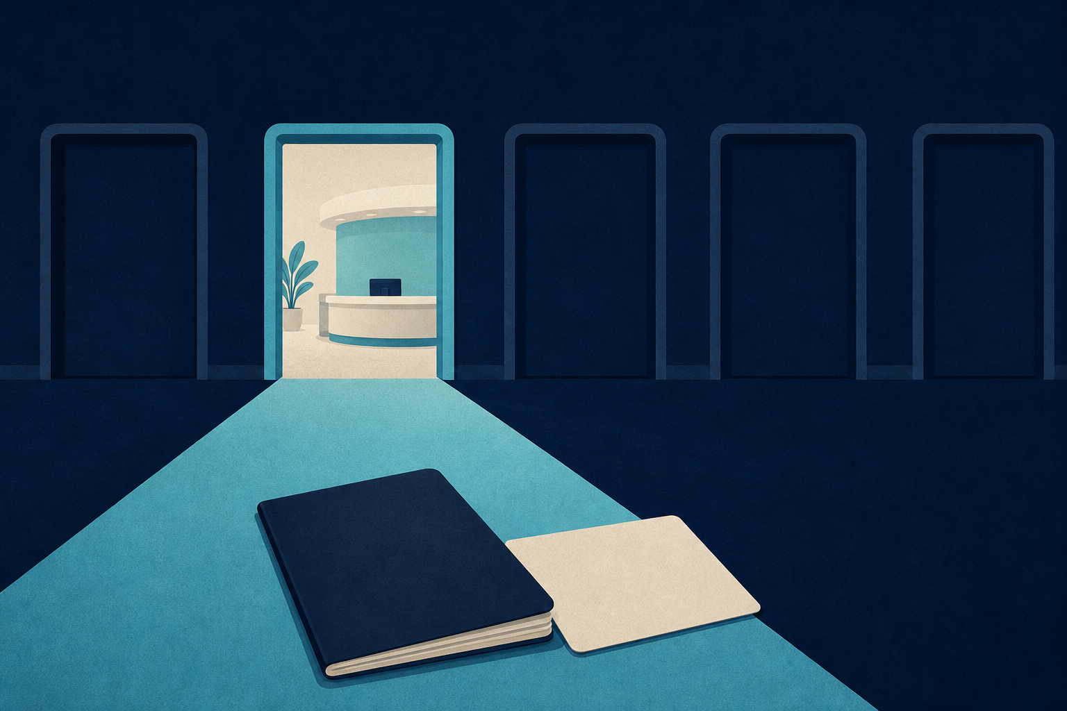 Airport gates illustrate how open travel routes can turn consultation intent into a realistic clinic visit.