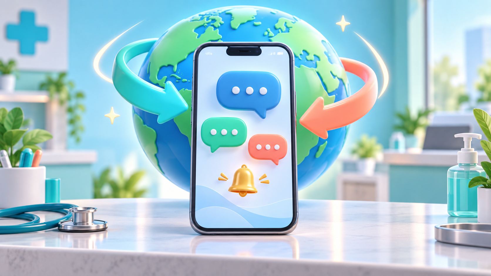 K-DIA connects messaging, multilingual guidance, and revisit workflows around the patient app experience.