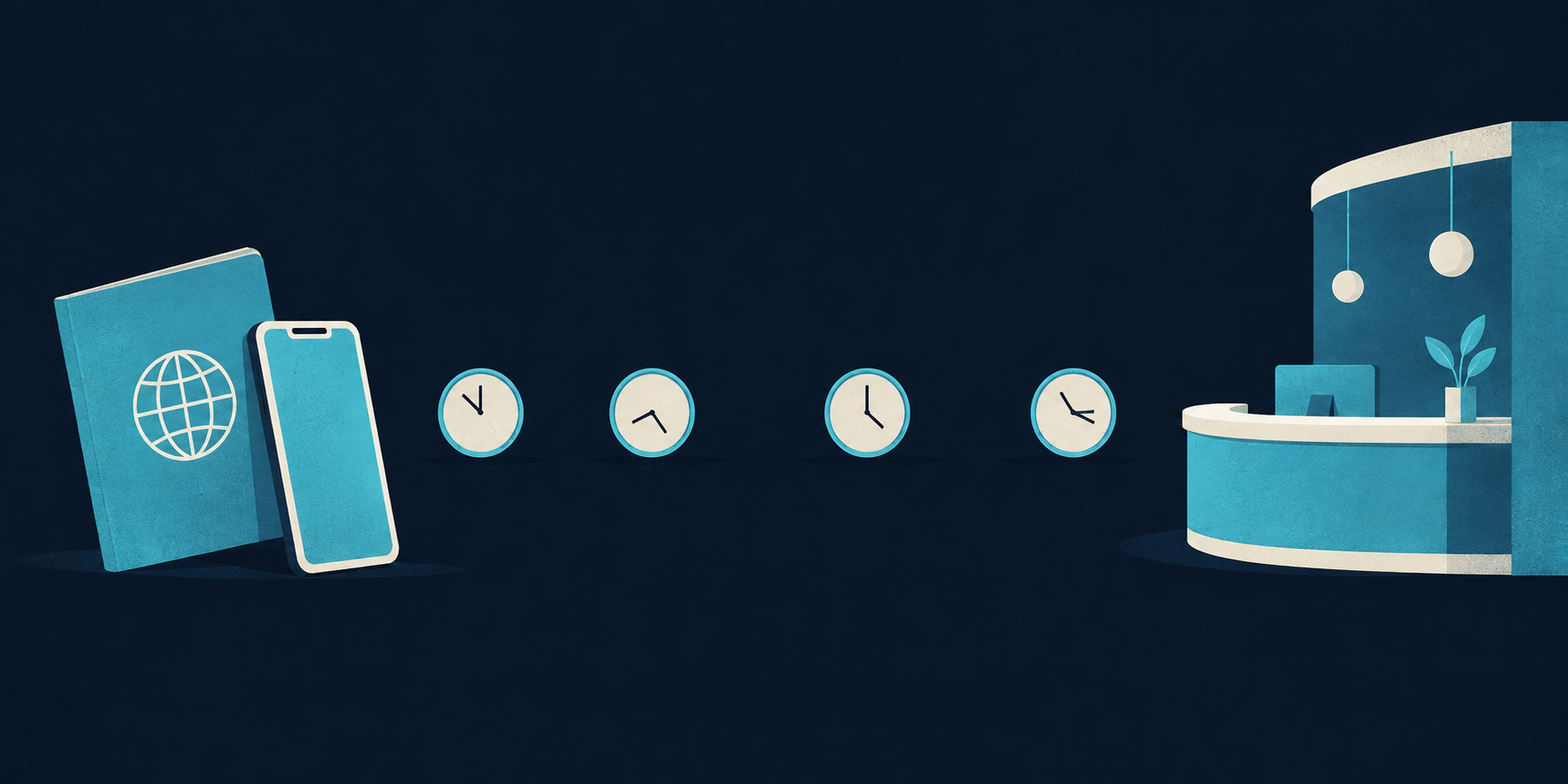 Time difference creates a gap between patient intent and the clinic’s reachable operating window.